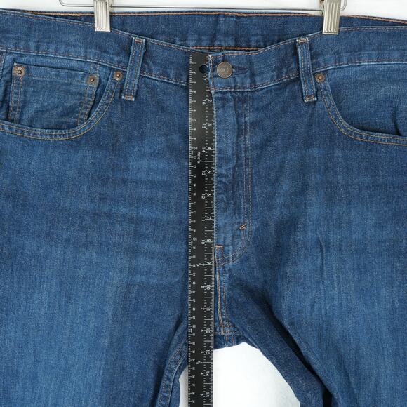 Levis 569 Jeans Mens 36x34 Blue Loose Straight Leg 100% Cotton Dark Wash Denim - Picture 11 of 14